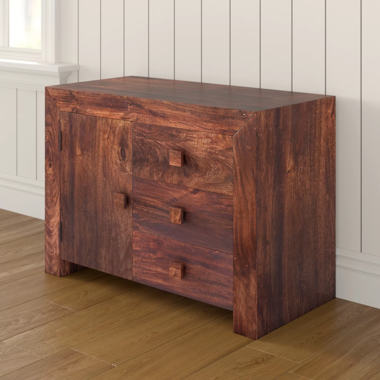 Toko Dark Mango 3 Drawer Sideboard  For Indian Hub-IH-MB15