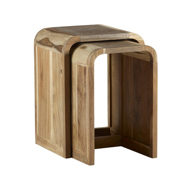 Aspen Nest Of 2 Tables Wooden For Indian Hub-IH-AS01A
