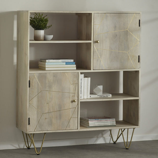 Light Gold Display Cabinet  For Indian Hub-IH-BRC12