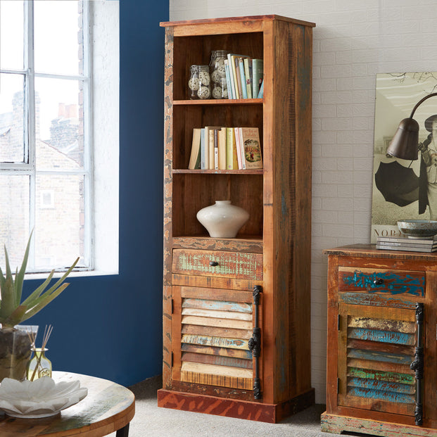 Coastal Narrow Bookcase For Indian Hub-IH-CS09
