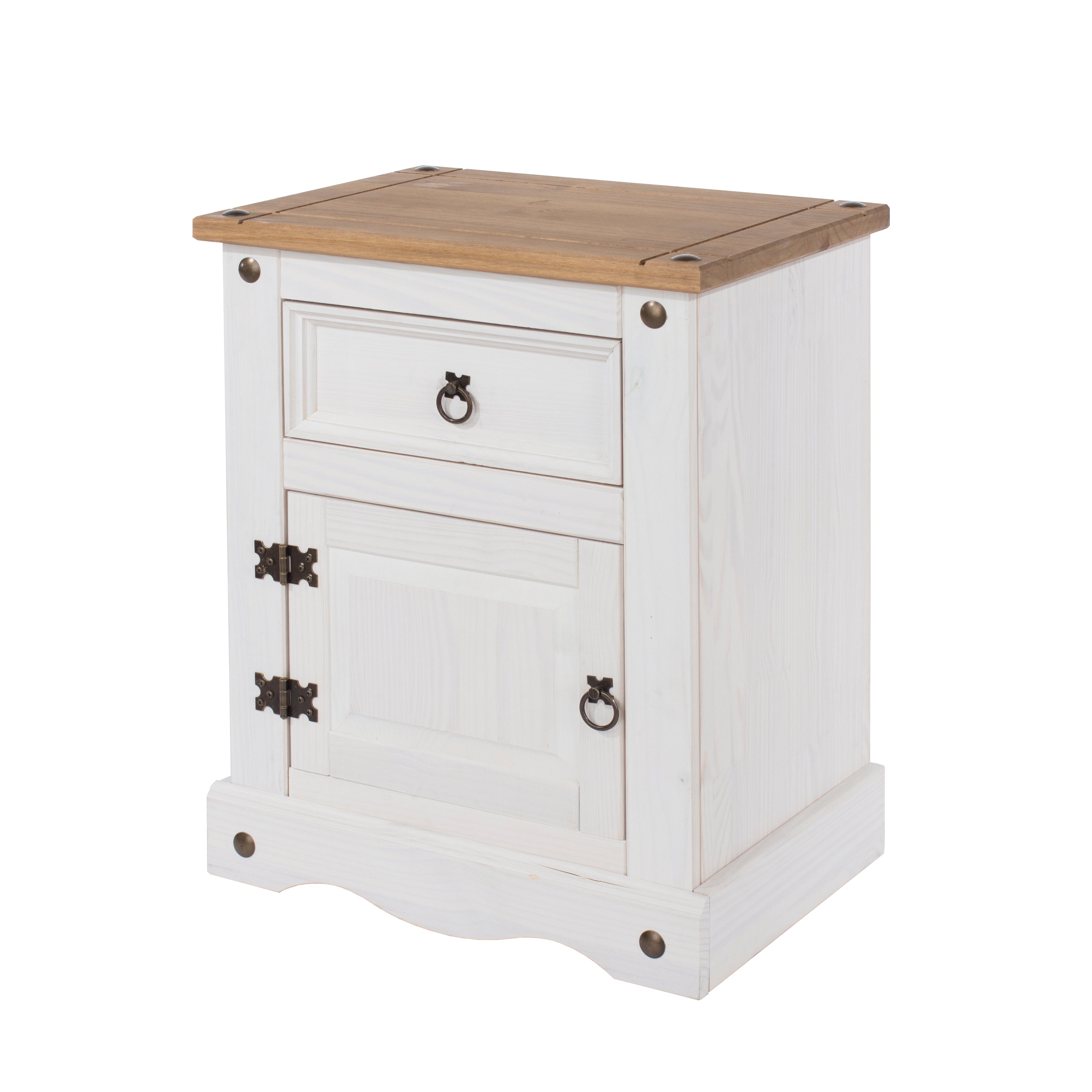 Canasta Wooden 1 Door And 1 Drawer Bedside Cabinet For Core Products - CFD-CRW110