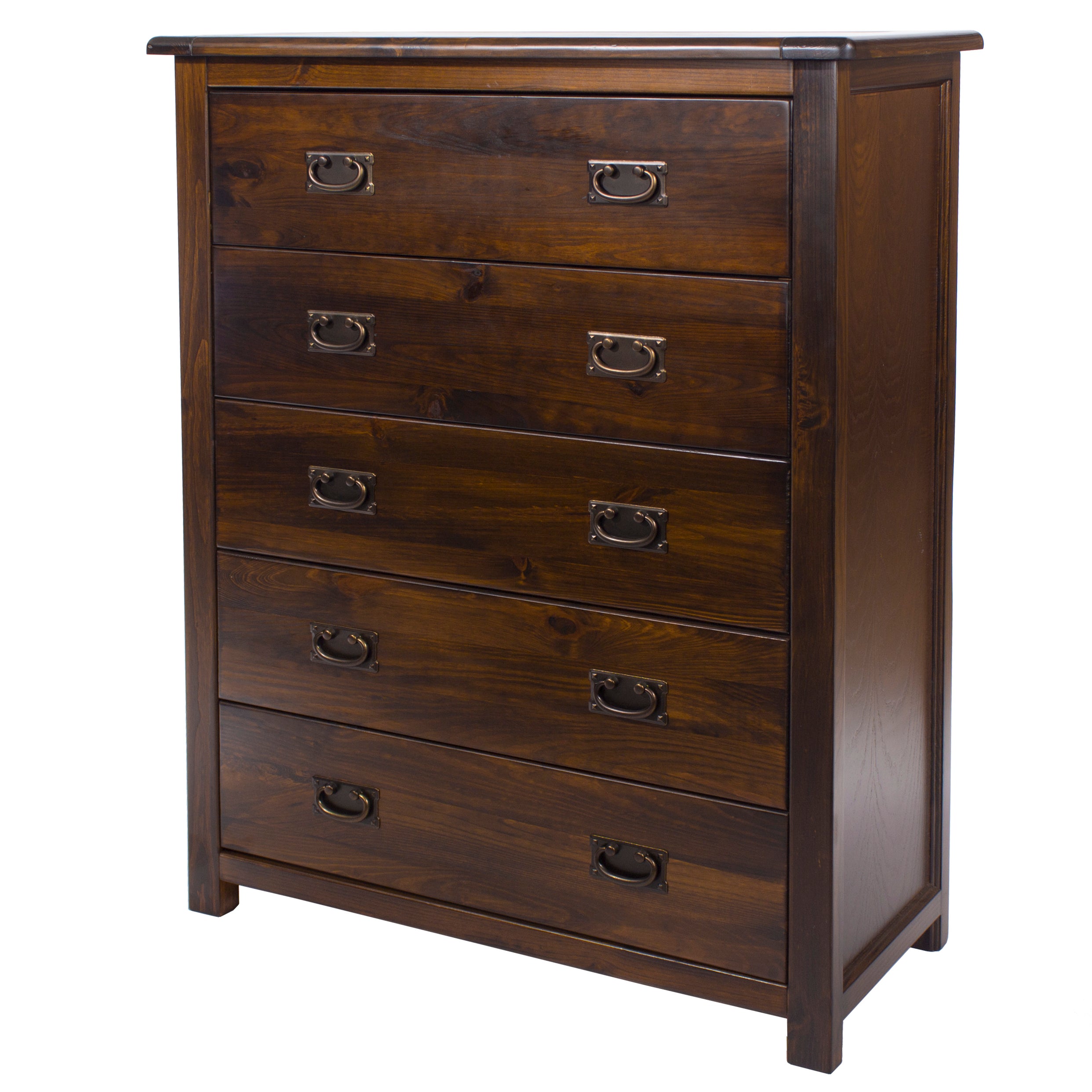 Batterson Wooden 5 Drawer Chest Brown For Core Products - CFD-BT215