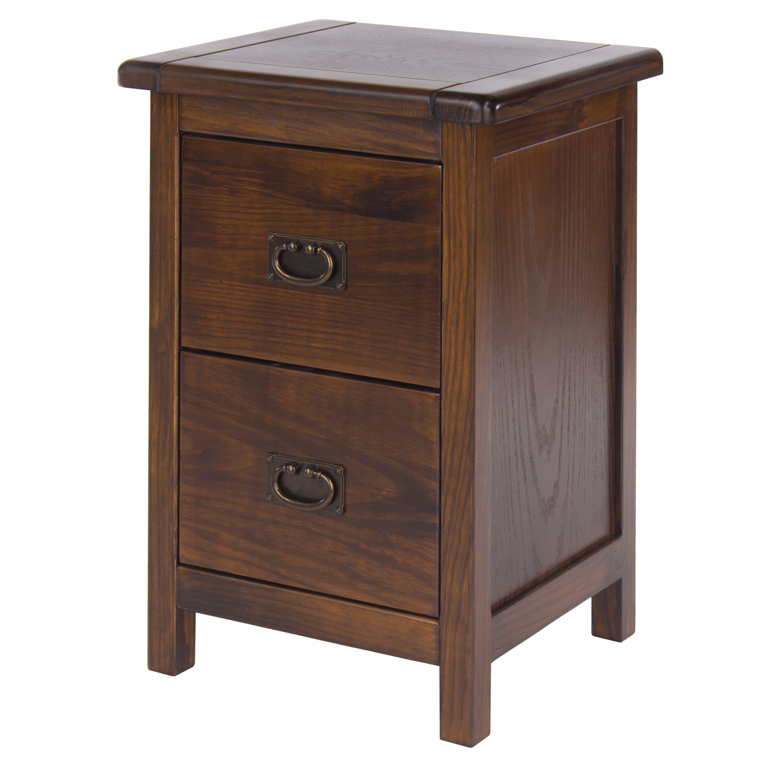 Batterson Wooden 2 Drawer Petite Bedside Cabinet Brown For Core Products - CFD-BT209
