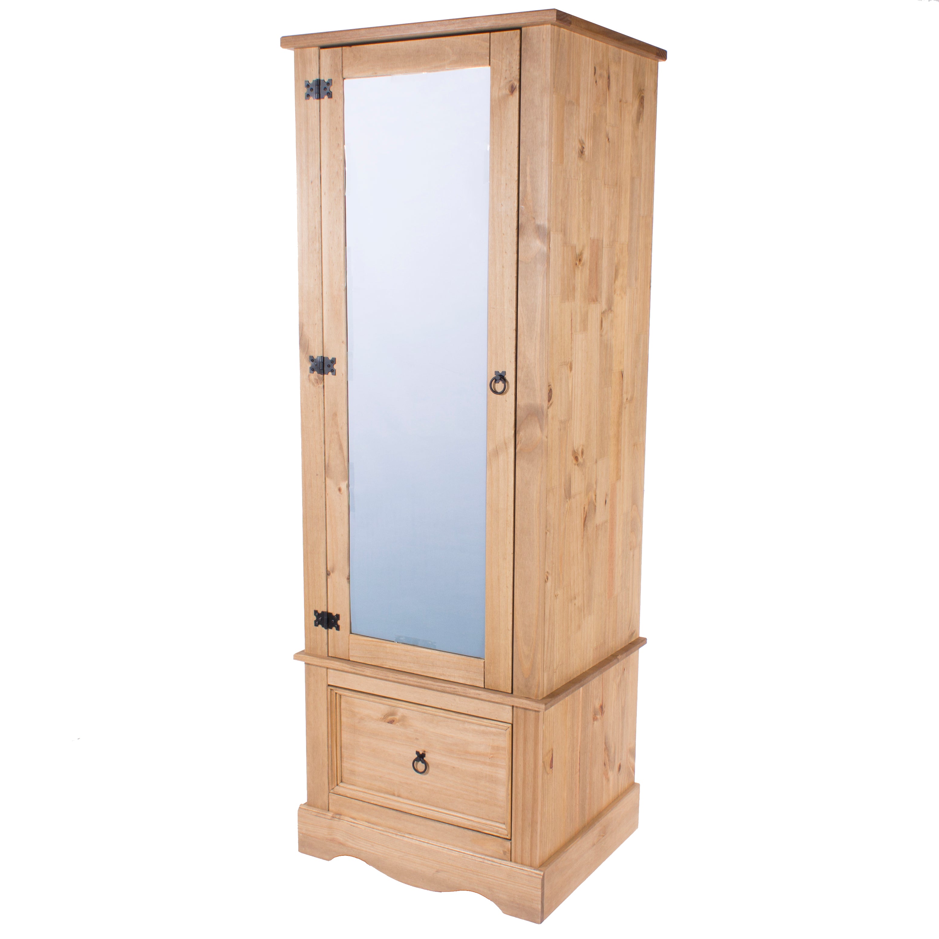 Canasta Wooden Armoire With Mirrored Door With 1 Drawer For Core Products - CFD-CR525