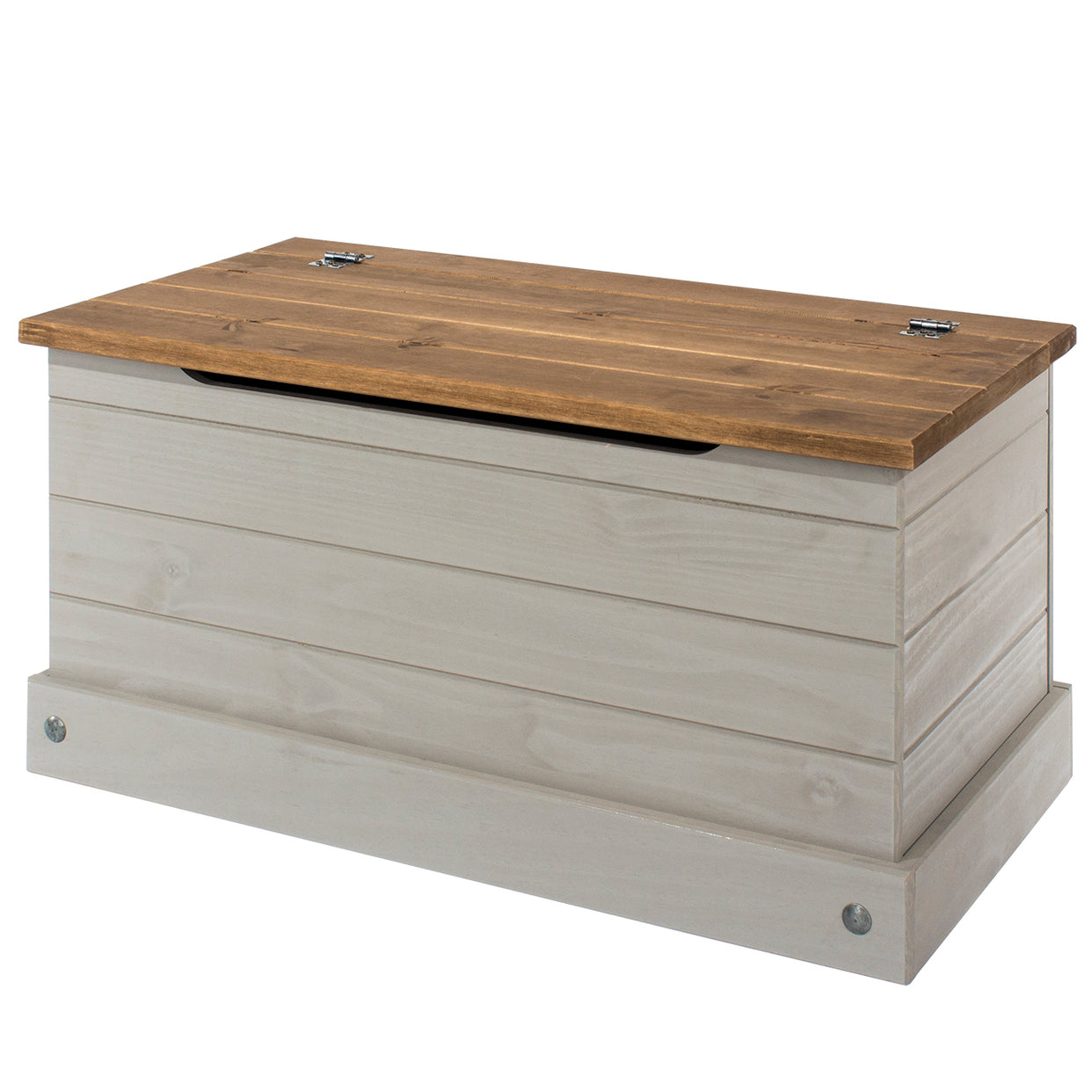 Canasta Wooen Pedestal Storage Trunk Grey For Core Products - CFD-CRG540