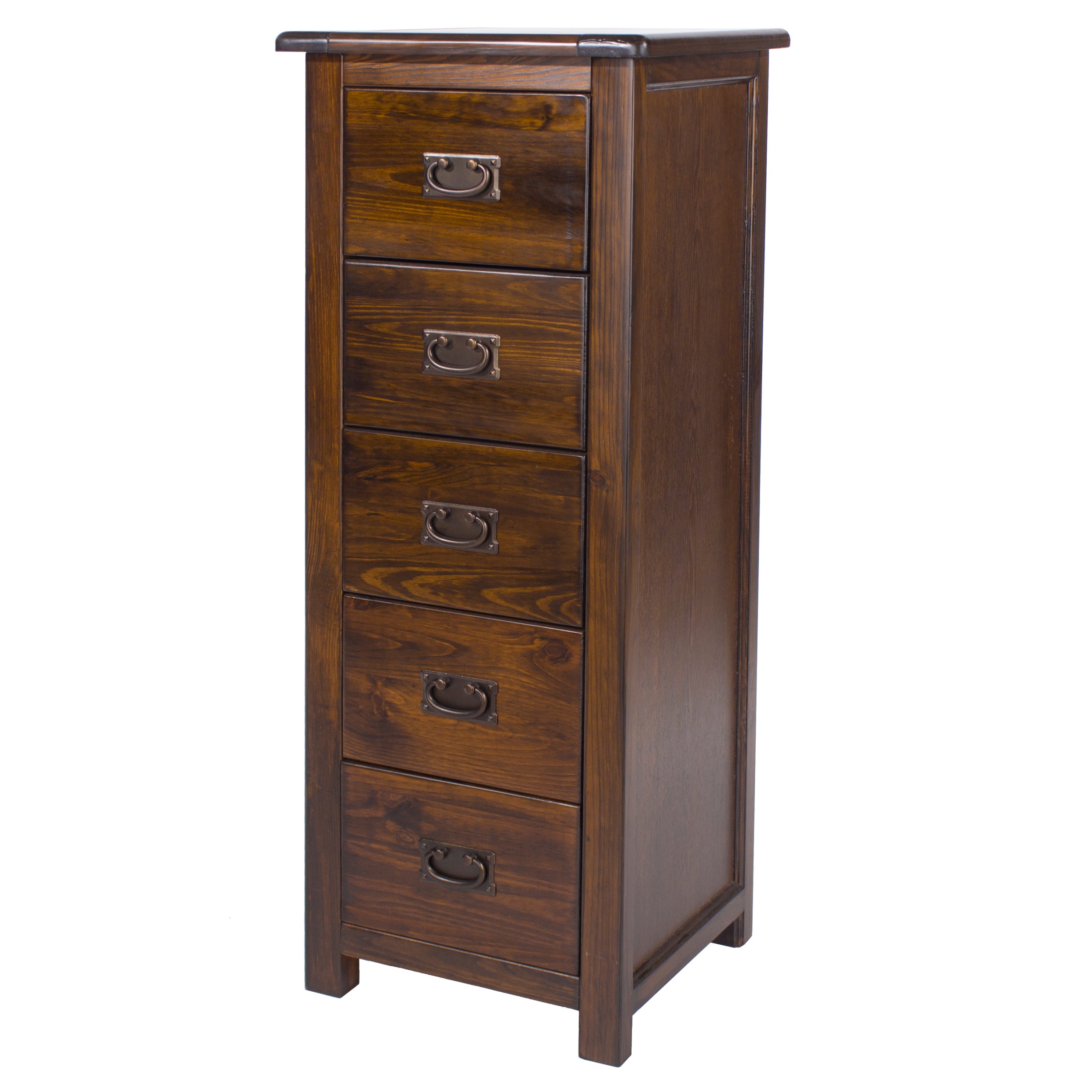 Batterson Wooden 5 Drawer Narrow Chest Brown For Core Products - CFD-BT217