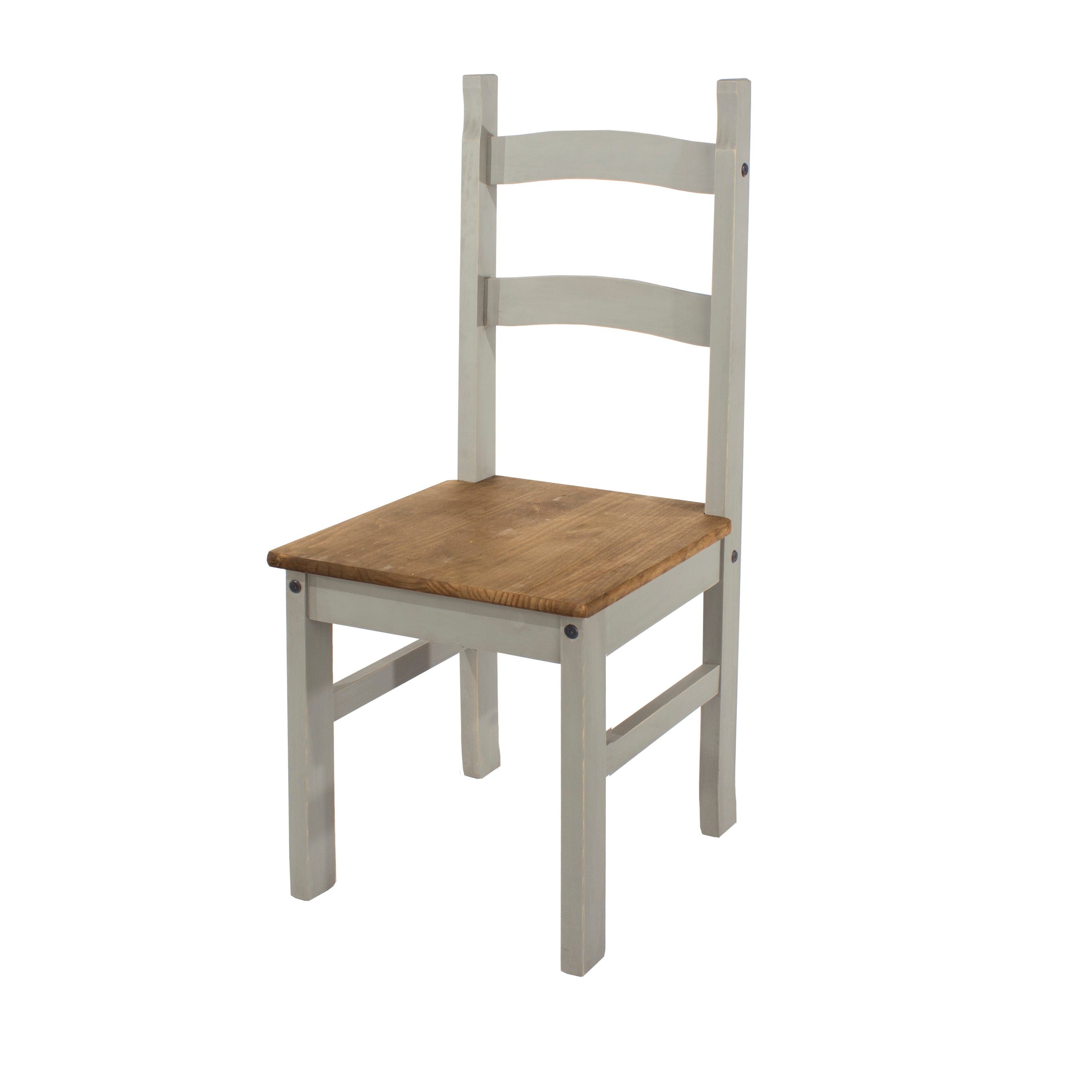 Canasta Grey Solid Pine Wood Chairs Set Of 2 For Core Products - CFD-CRG105