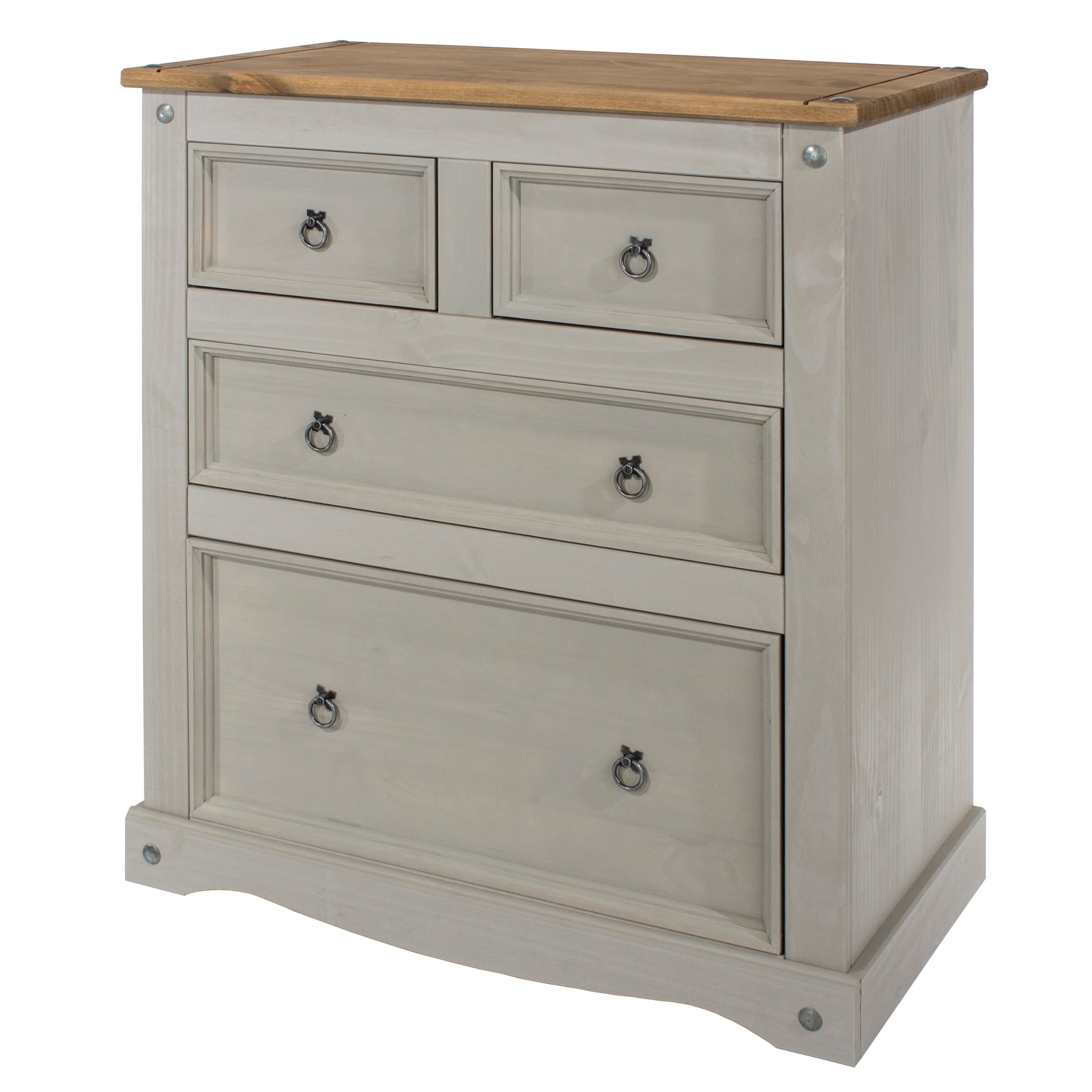 Canasta Wooden 4 Drawer Chest Grey For Core Products - CFD-CRG512