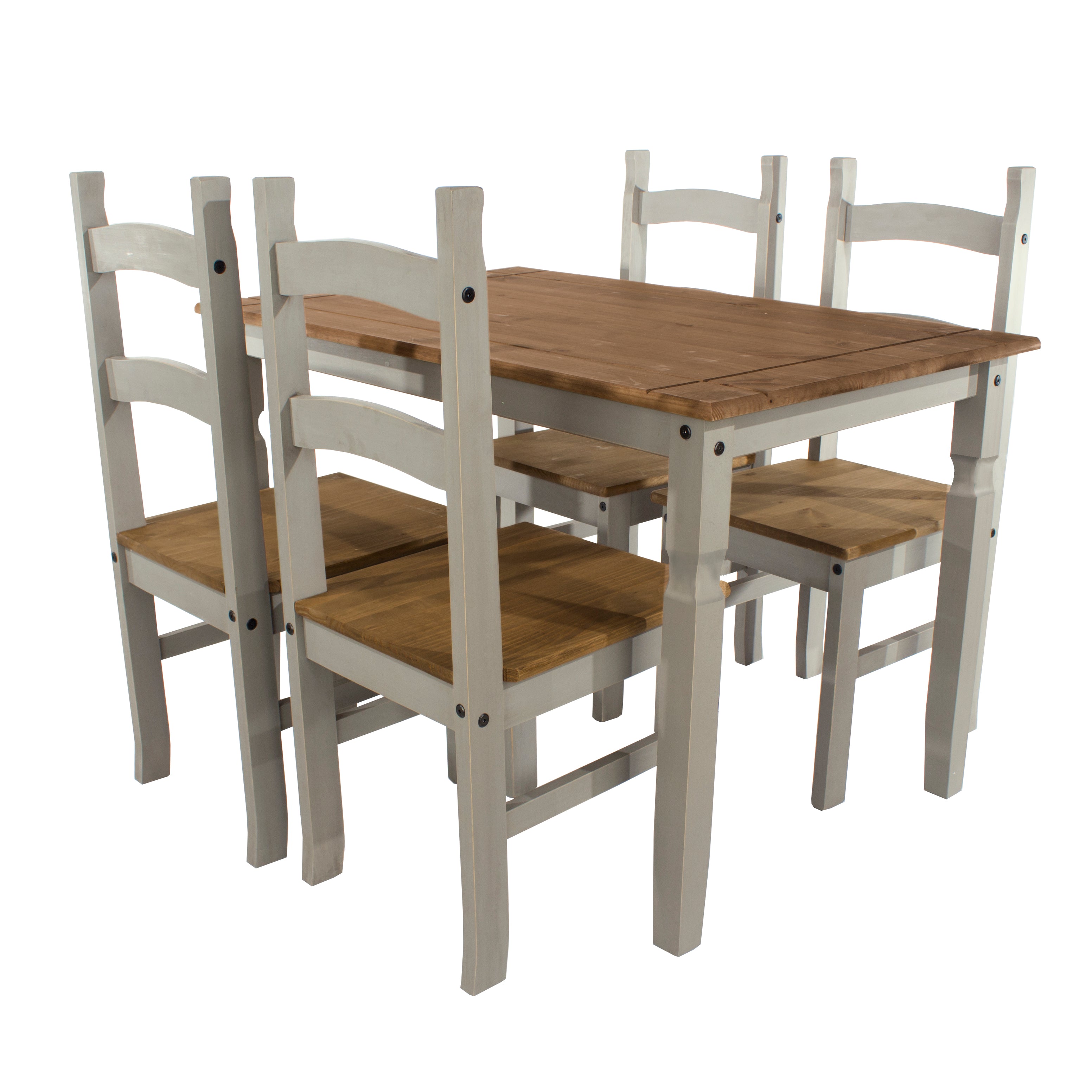 Canasta Wooden Rectangular Dining Table And 4 Chair Set For Core Products - CFD-CRGTBSET2