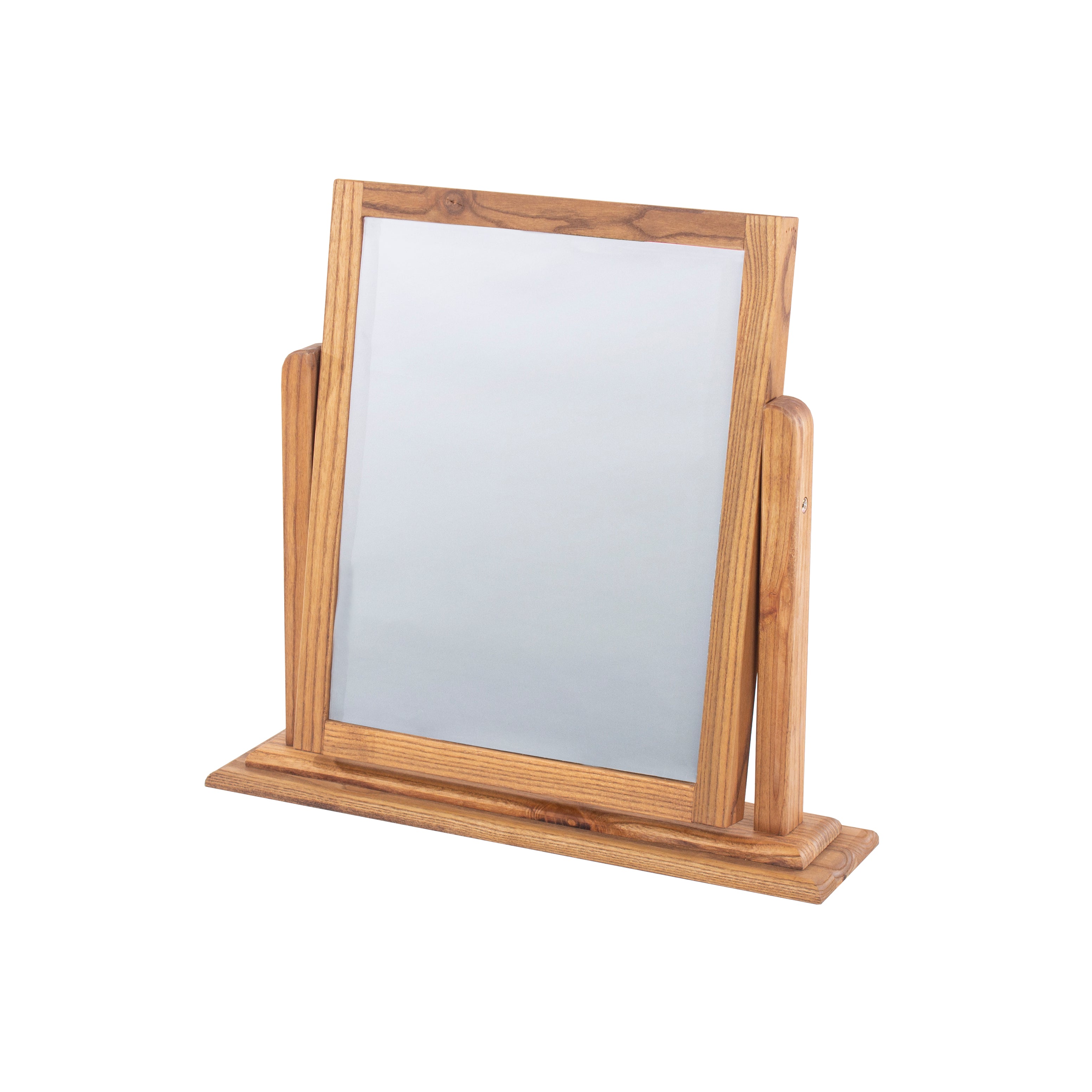 Ladarien Hardwood Pedestal Oak Finish Single Mirror For Core Products - CFD-DK-MR1