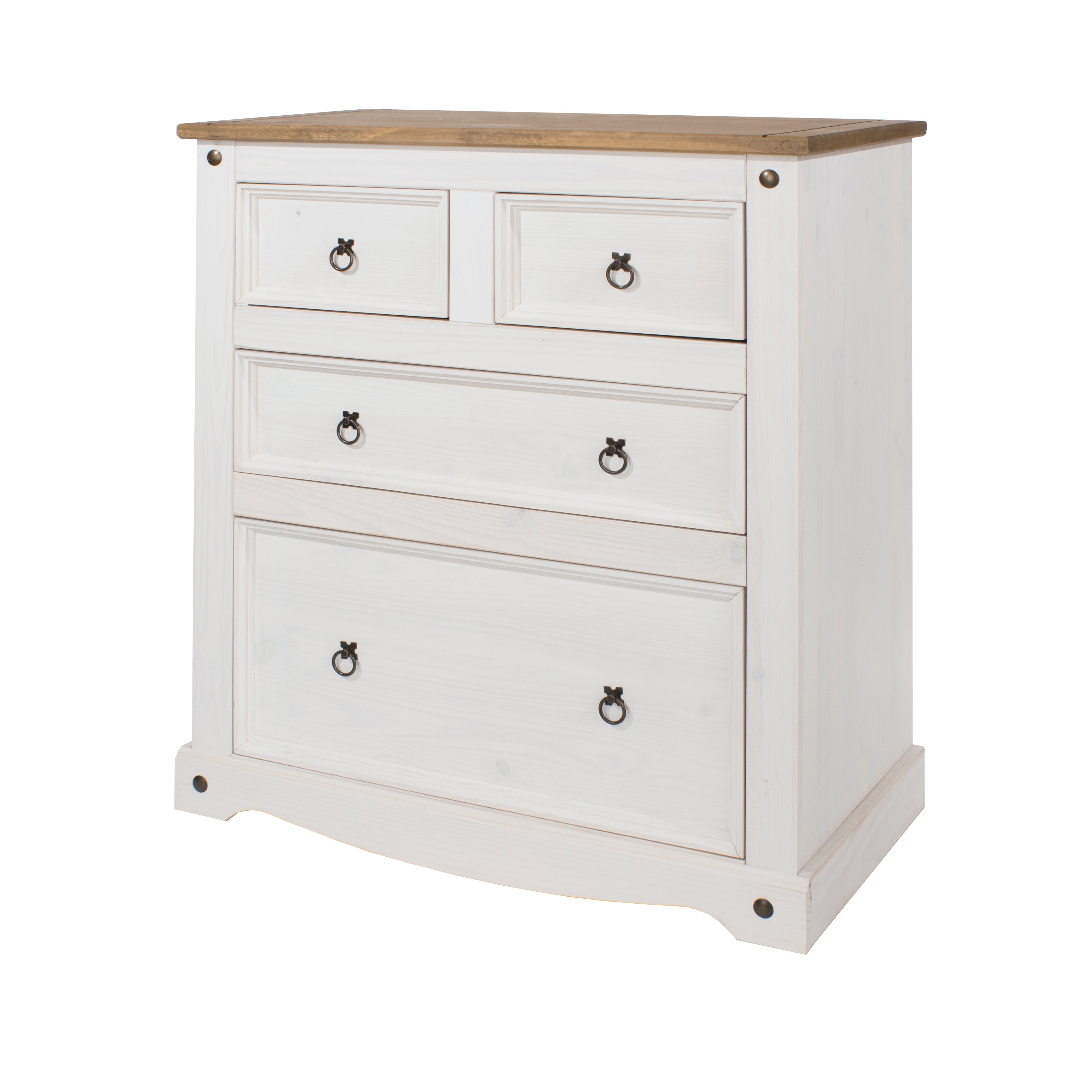 Canasta Wooden 4 Drawer Chest White For Core Products - CFD-CRW112