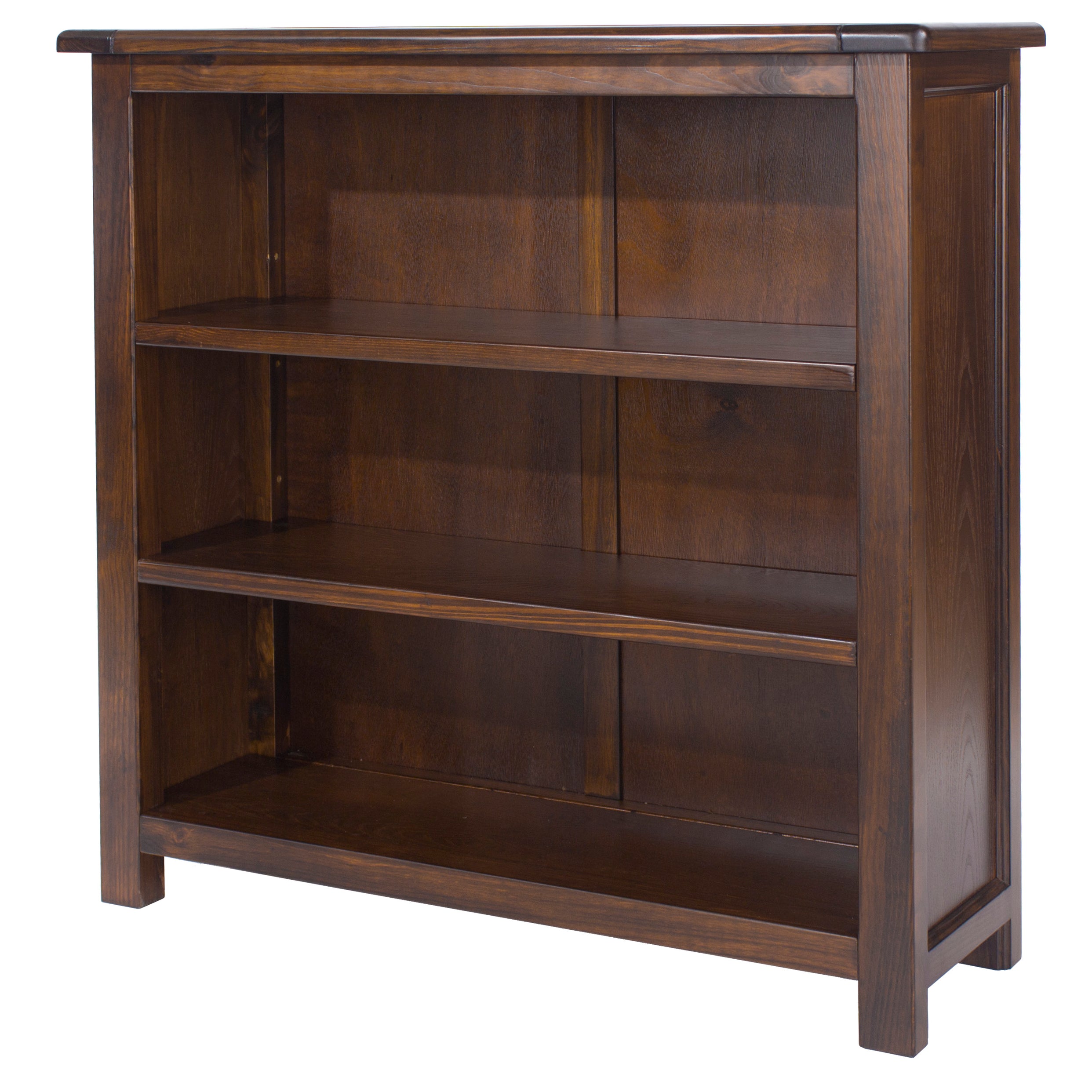Batterson Wooden Low Bookcase And 3 Open Shelves Brown For Core Products - CFD-BT311