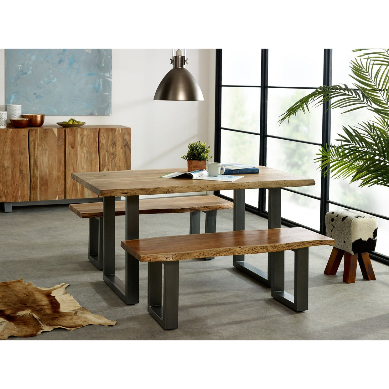 Baltic Live Edge Medium Bench For Indian Hub-IH-LD06