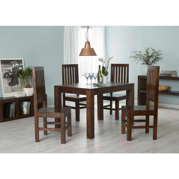 Toko Dark Mango Dining Table Small 4Ft (120Cm) For Indian Hub-IH-ML16A