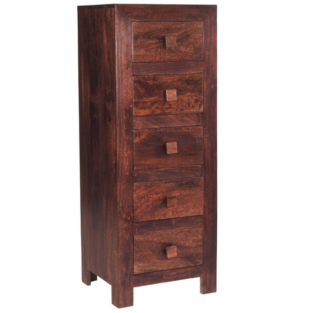 Toko Dark Mango 5 Drawer Chest  For Indian Hub-IH-ML21