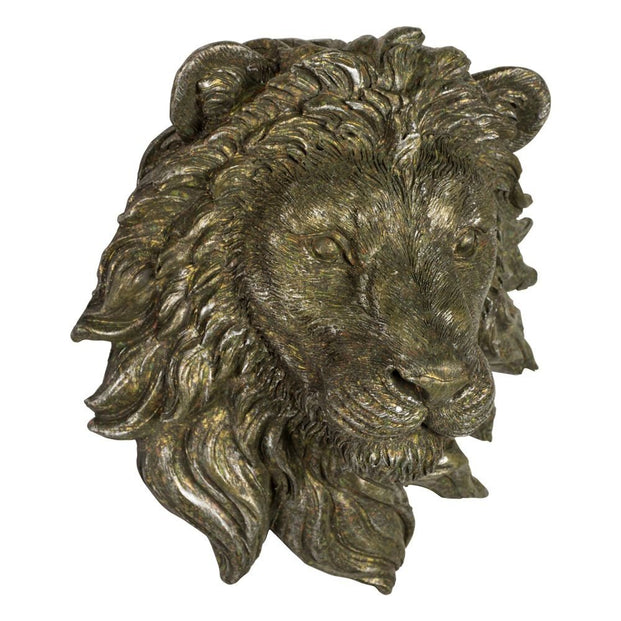 Small Resin Wall Mounted Lion Head from Artisan Furniture - BKJ065