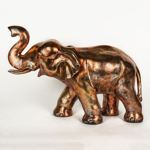 Copper Finish Large Elephant Figurine from Artisan Furniture - RSN115
