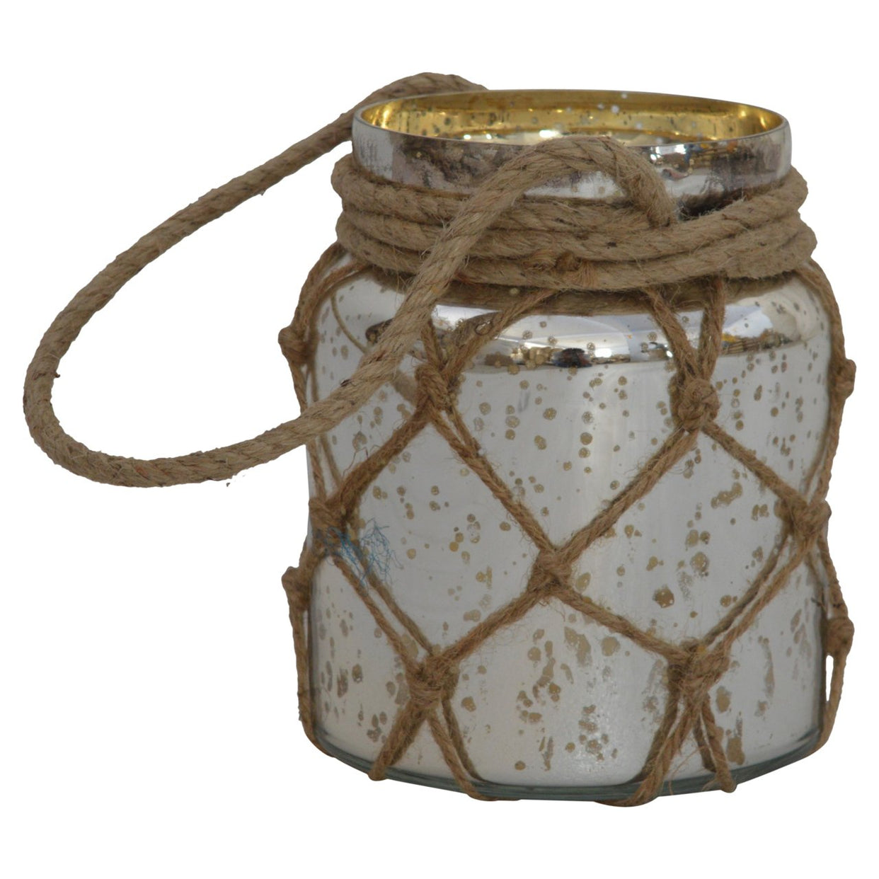 Glass Jar Lantern With Rope from Artisan Furniture - IN106