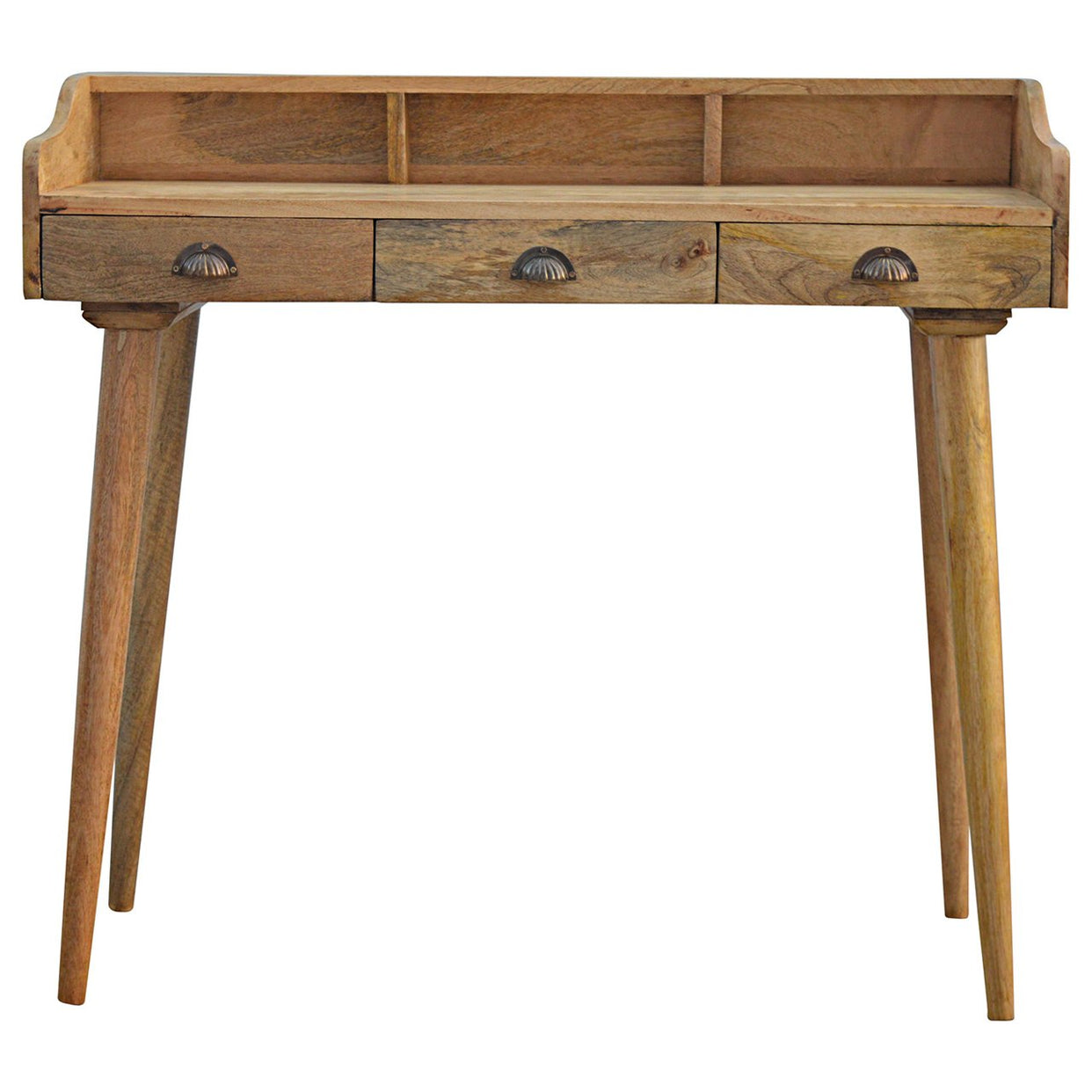 Gallery Back Shell Mango Wood Writing Desk from Artisan Furniture - IN132